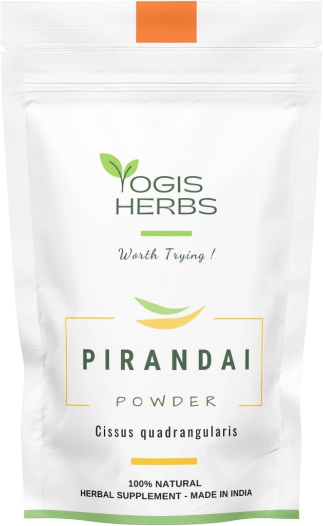 YOGIS HERBS Pirandai Powder (Cissus quadrangularis) – Herbal Supplement (3.5 Ounce)