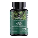 PlantFusion Vegan Zinc Suppléments 22 mg – Complexe alimentaire entier, Citrate de zinc chélaté de Guava Feuille biologique pour support immunitaire, 60 Capsules