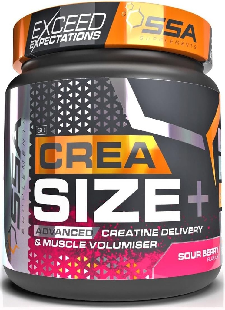 SSA Creatine Monohydrat-Pulver mit D-Ribose für Muskelaufbau und Volumisation, schnelle Muskelrückgewinnung | Pure Micronized Creatine | Time Release Blend | 1.2lb (Melon Candy)