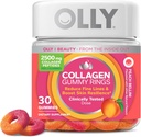 OLLY Collagen Gummy Ringe, unterstützt Hautelastizität und Firmness, 2.5g Collagen, Klinisch getestet, Pfirsich, 15 Tage Versorgung - 30 Count