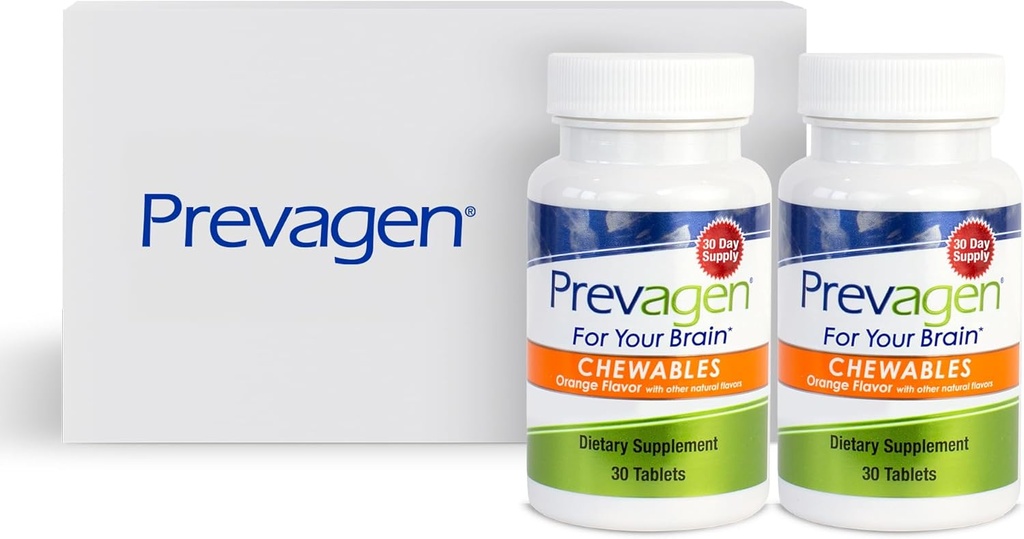 Prevagen Regular Strength Orange Chewables - 60 Tabletten (2 Monate Versorgung) | Formuliert für Ihr Gehirn | 10mg Apoaequorin Plus Vitamin D3