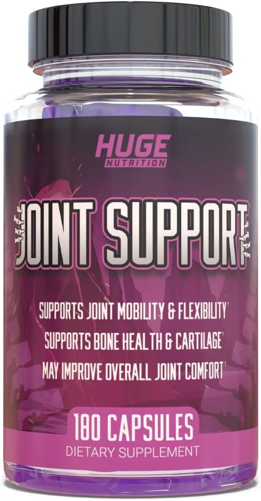 Suppléments énormes Soutien conjoint, formule scientifique pour optimiser le confort articulaire avec la chondroïtine, MSM, Glucosamine, Boswellia Extract pour les hommes et les femmes, 30 portions