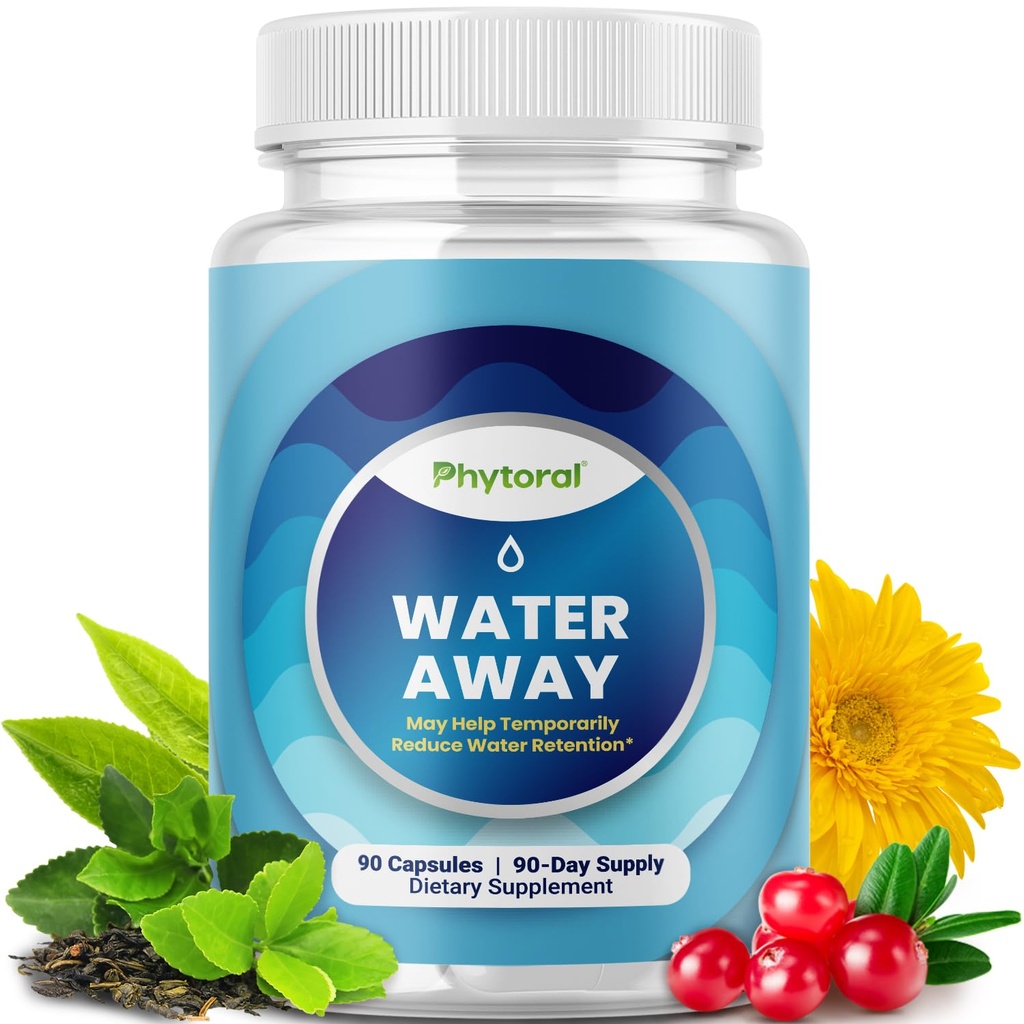 Wasserretention Pillen für Frauen und Männer - Kräuterdiuretische Ergänzungen - Flüssige Retention Ergänzung mit Dandelion Blatt Extrakt & Grüner Tee für Bloating Relief - Pillen für Leg & Feet Swelling - 90 Count