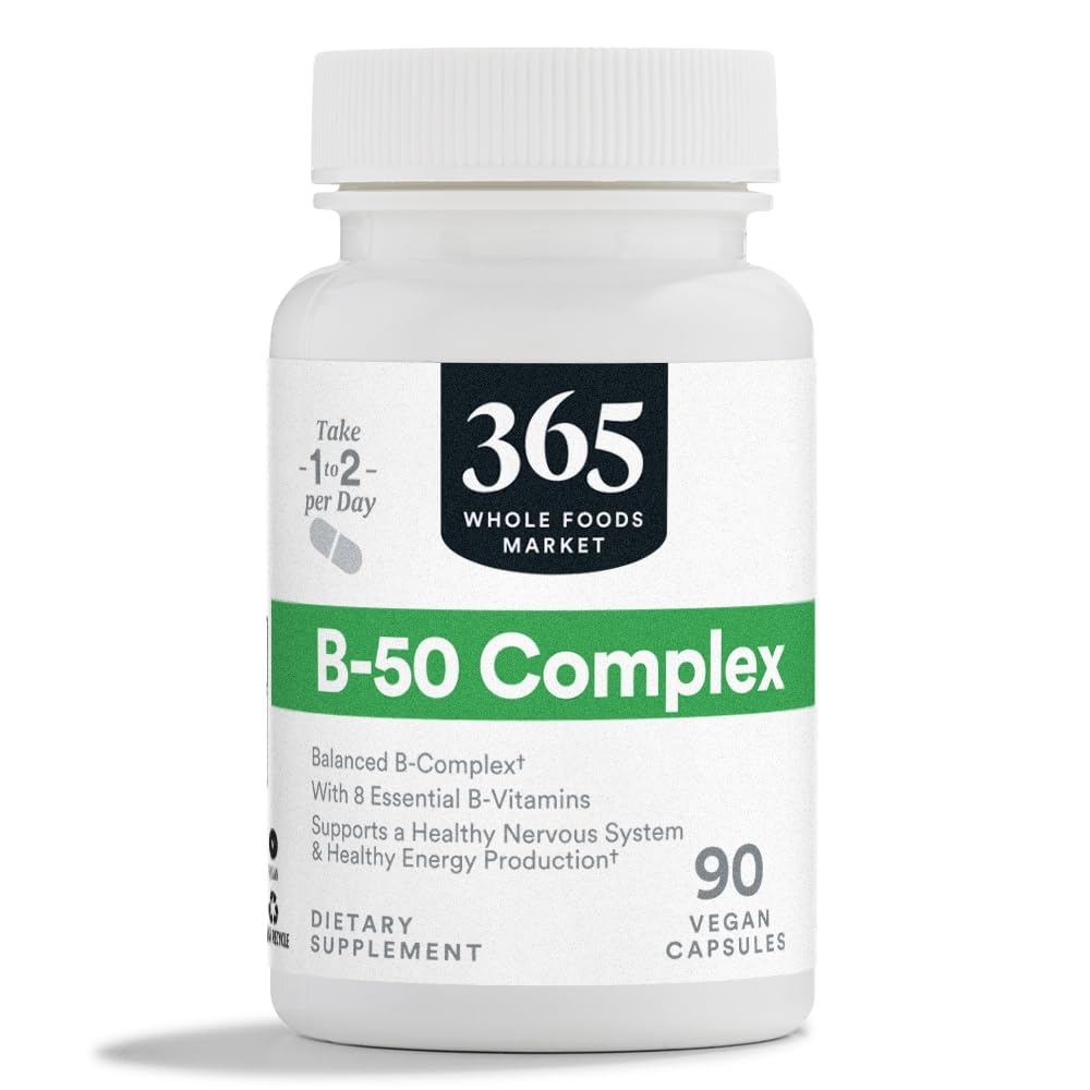 365 von Whole Foods Market, Vitamin B-50 Complex, Vegan, 90 Kapseln