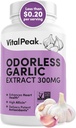Odorless Knoblauch Extrakt - Allicin-Rich 300 mg Kräuter Knoblauch Ergänzungen für Herz, Leber und Immununterstützung I Non-GMO, Gluten-Free, Vegan - 90 Knoblauch Kapseln