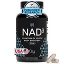 HPN NAD+ Booster – Nicotinamid Riboside Alternative (NAD3) für Männer und Frauen | Anti Aging NRF2 Activator, 312 mg pro Servierung – Natural Energy Supplement for Longevity & Cellular Health, 30 Veggie Pillen