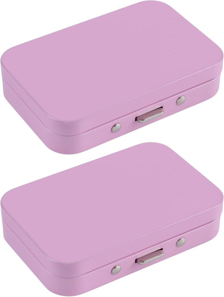 2 PCS Pille Box mit Spiegel, Tragbare 3 Kompartiment Medizin Pill Organizer, niedliche kleine Pille Case Supplement Organizer Pille Halter für Geldbörse Reisen (Pink)