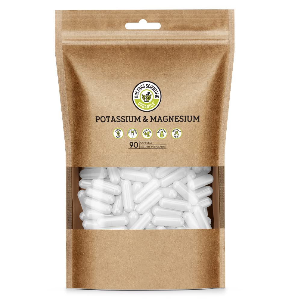 DSO Kalium-Magnesium-Ergänzung - 90 Count - Doctor Designed High Absorption Magnesium Kalium-Ergänzung - Vegan Kalium Magnesium Aspart für Schlaf & Bein Cramp Relief