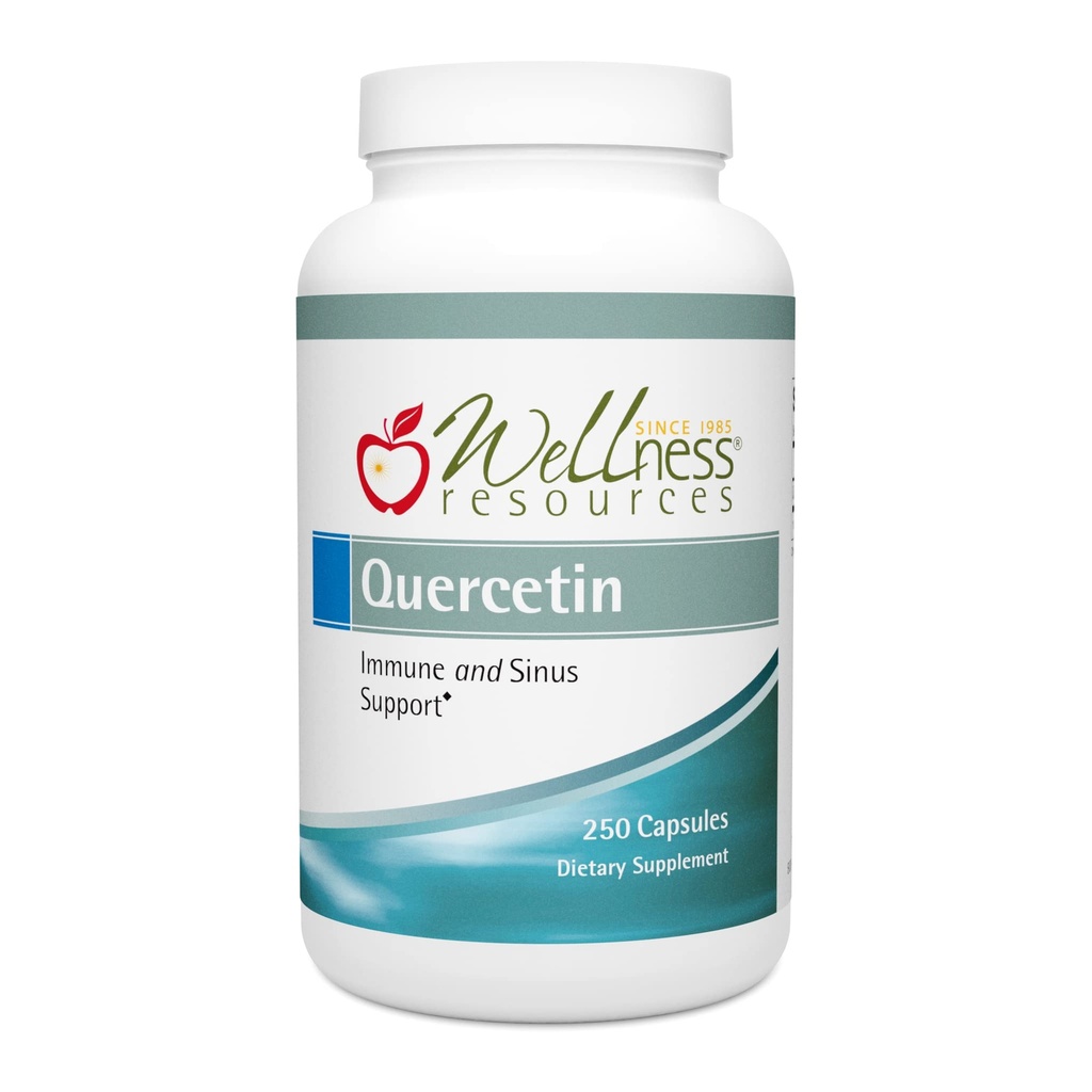 Ressources de bien-être Quercetin - Immune, Sinus et Allergie Soutien 1000mg par service - (250 capsules/125 portions) Vegan, Non-OGM