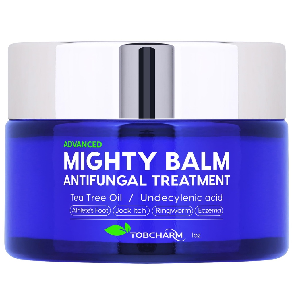 Tobcharm Antifungal Cream mit Teebaumöl für Ringworm, Jock Itch, Sportfuß und Pilzhautinfektionen – Anti-Fungal Foot Cream für schnelles Relief und Heilung