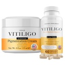 Dermawonder Vitiligo Supplement & Pigmentation Creme Set | 60 Vitiligo Kapseln und 4fl Oz Cream | Reduce White Spots, Verbesserung der Hautpigmentierung & Neutralisation Hautton | Natürliche Lösung (1)
