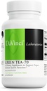 DaVinci Labs Grüner Tee-70 - Nahrungsergänzungsmittel zur Unterstützung des Immunsystems, Herz-Kreislauf-Gesundheit und Cholesterin-Gesundheit - Mit Grüner Tee-Extrakt - Entkoffeiniert - Glutenfrei -60 Vegetarische Kapseln