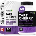 Renew Actives Tart Cherry Extra 500mg pro 2 Kapseln – High-Potency Antioxidant für freie Radikale Schutz & Wellness – 60 Easy-to-Swallow Kapseln – Made in Canada