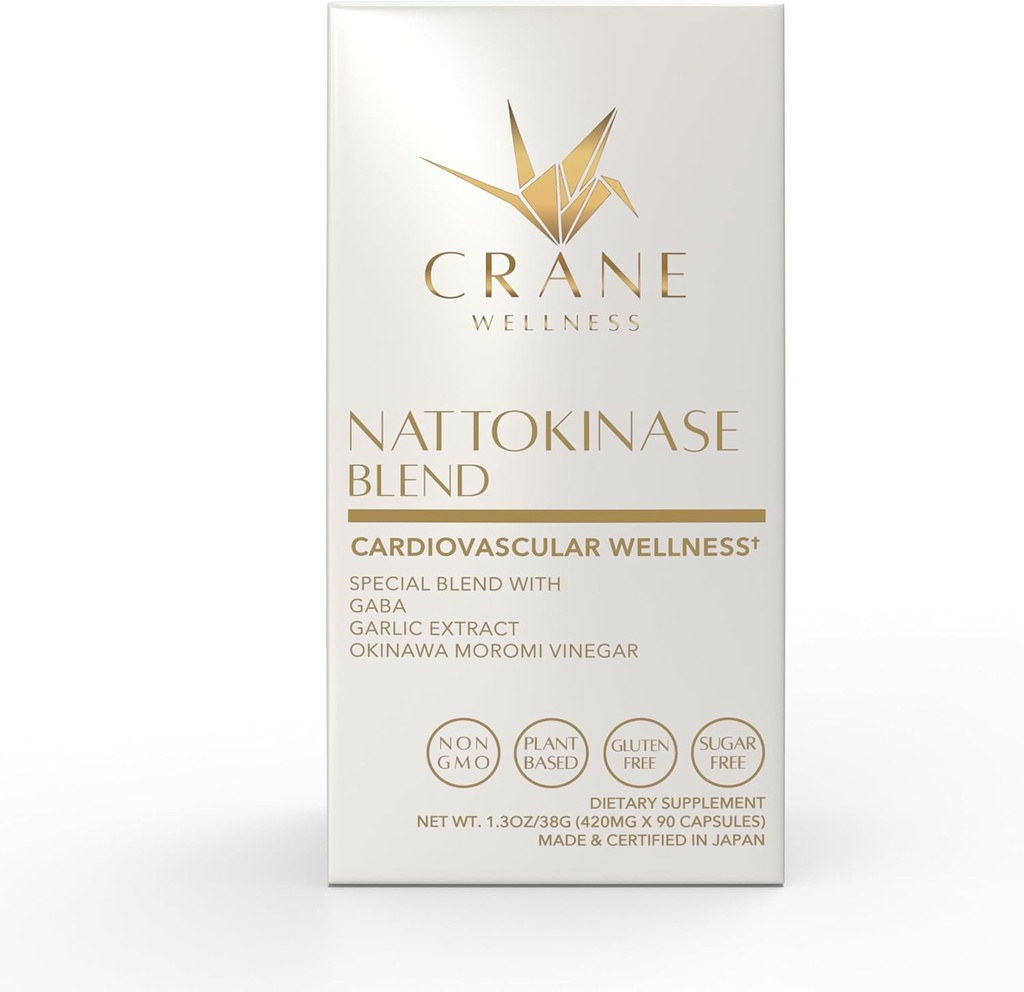 NATTOKINASE Blend 6.000 FU | Non-GMO, Vegan, Gluten Free | Made in Japan, Familie über 50 Jahre | Traditionelles japanisches Enzym