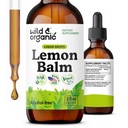 Drops de baume de citron sauvage et biologique - Supplément d'extrait de feuille de baume de citron relaxant - Apaisant la teinture Melissa Officinalis - Vegan, Sucre et Sans alcool - 2 fl oz