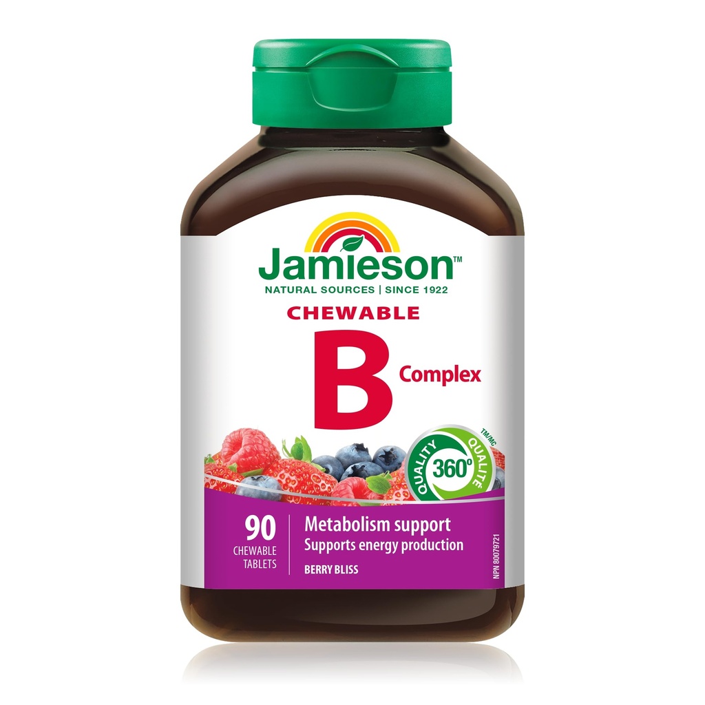 Jamieson Delicious Chewable Formel B Complex Berry Bliss 90 Tabletten