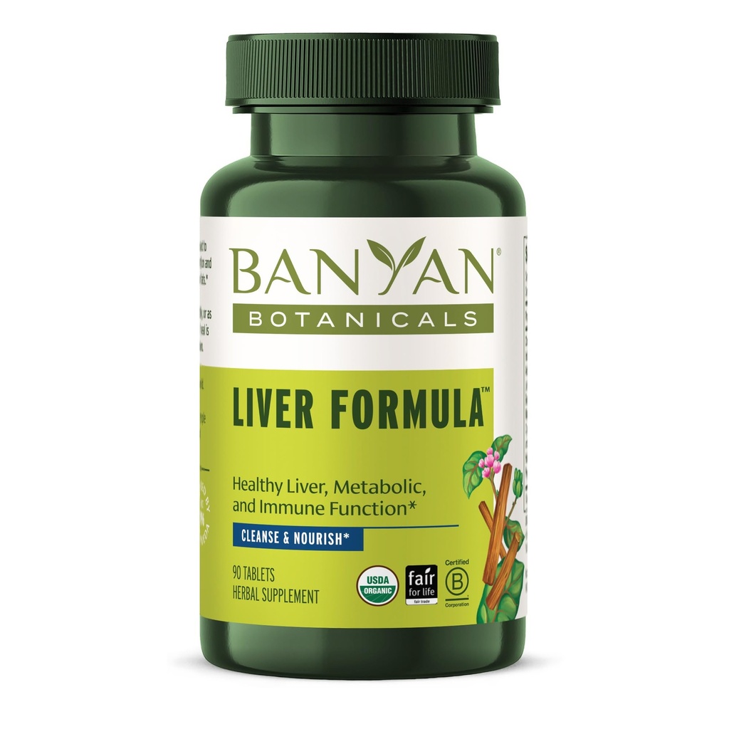 Banyan Botanicals Liver Formula - USDA Organic, 90 Tabletten - Saubere Bitter Kräuter zur Detoxify The Liver & Gallbladder*