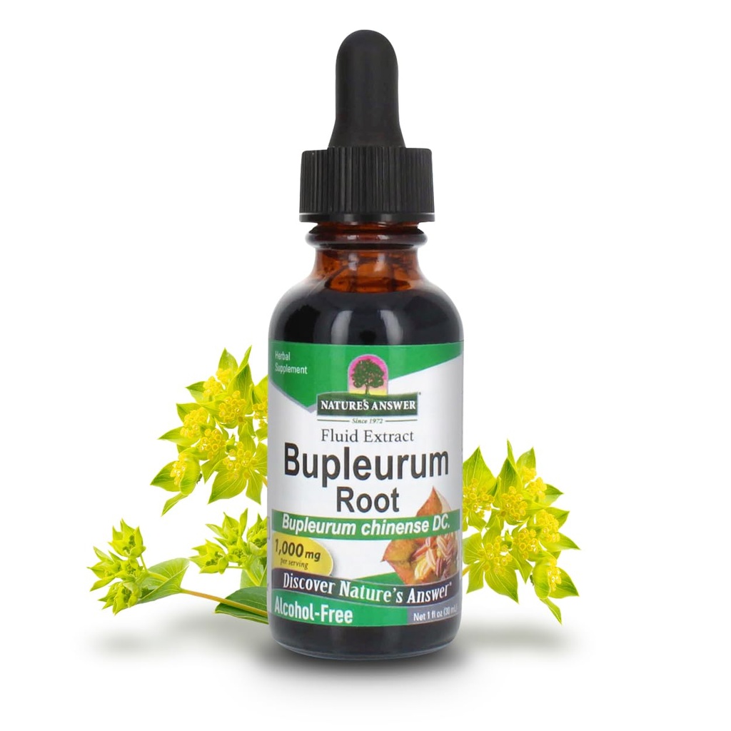 Natur Antwort Bupleurum Root Bupleurum Chinense - Natürliche Kräuterergänzung - Gluten Alkoholfrei - Ideal für Leber Immunität Gesamtgesundheit Wohlbefinden - 1000mg (1 FL Oz)