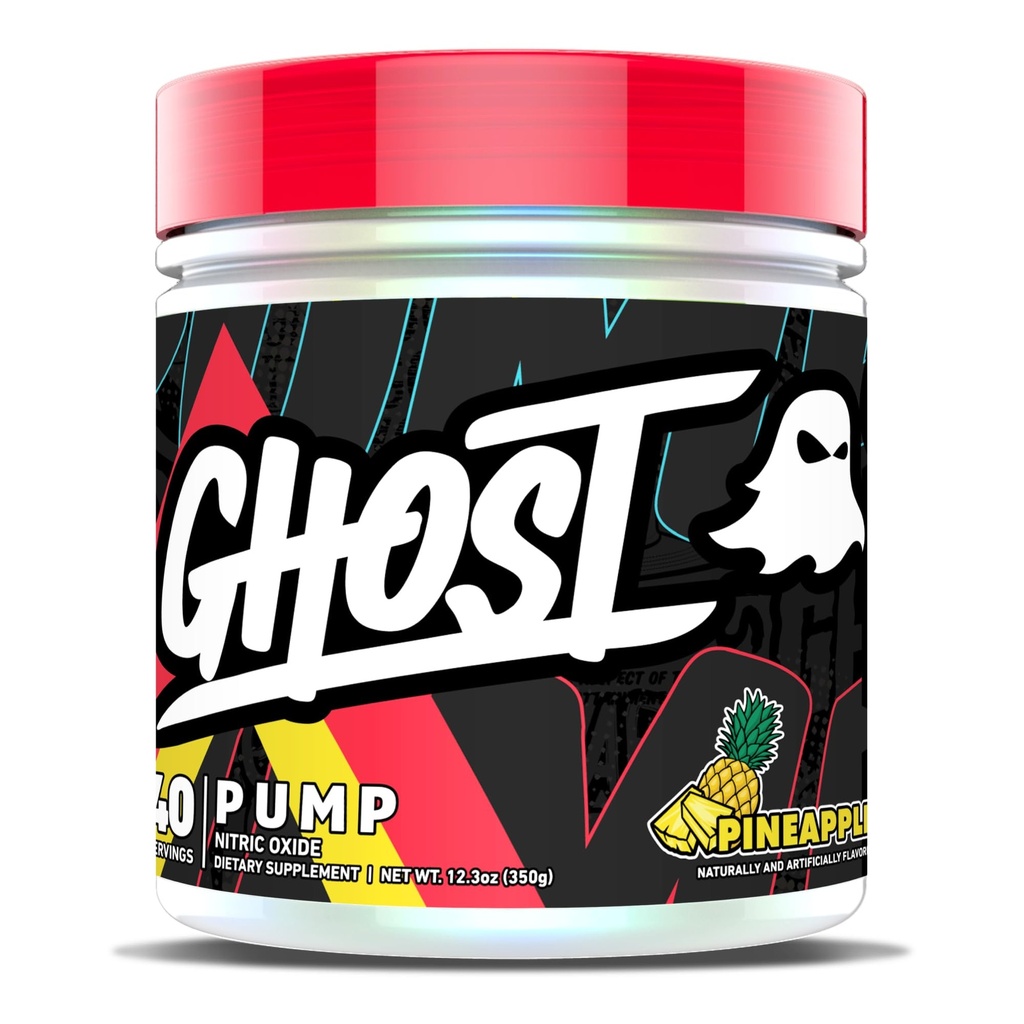 GHOST Pumpe Nitric Oxide Powder, Ananas - 40 Servierungen - Sugar-Free & Stim-Free Pre-Workout Ergänzungen - L-Citrulline, Arginine Nitrate & L-Glutathione - Soy & Gluten-Free, Vegan