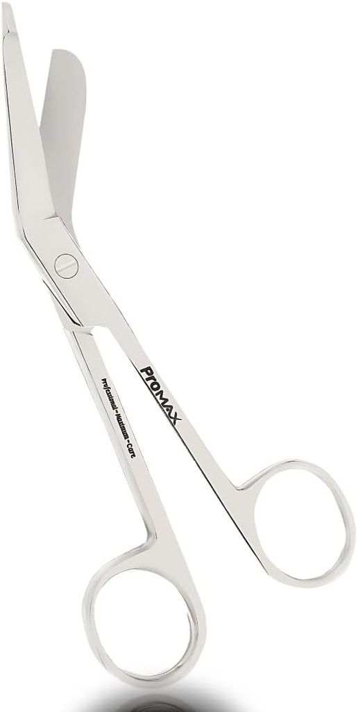 ProMaxCare 5.5 Inch Trauma Shears for Nurses - Lister Bandage Ciseaux Vétérinaires - Medical Shears for Nurses, Chirurgical & EMS Use (Silver)