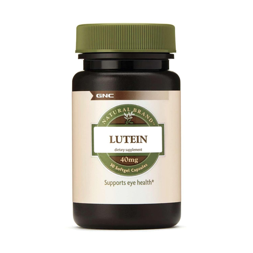 GNC Natural Brand Lutein 40mg, unterstützt Augengesundheit, 30 Softgels