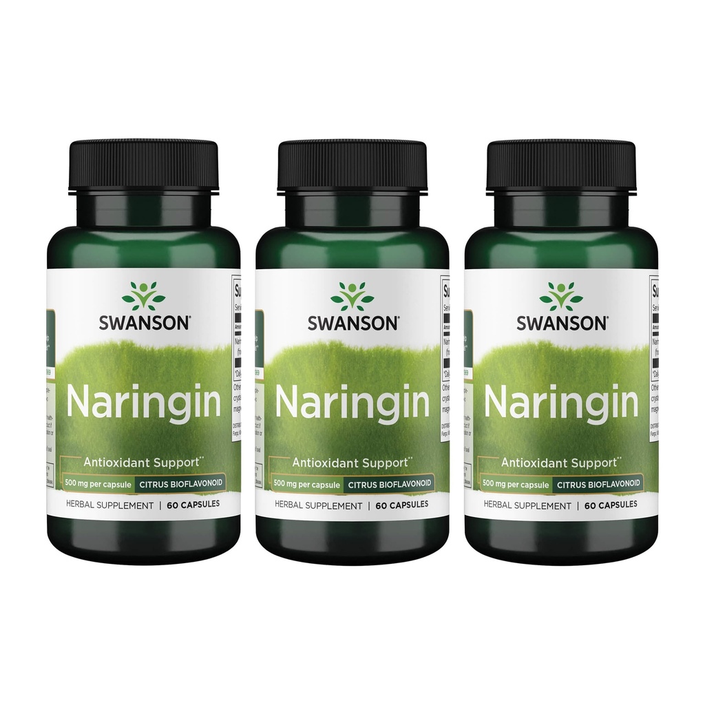 Swanson Naringin 500 Milligrammes 60 Capsules (3 Pack)