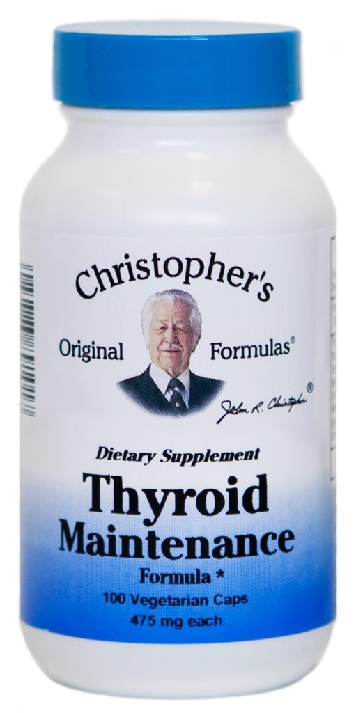 Formules originales de Christopher Thyroïde Formule d'entretien Capsule, 100 Compte