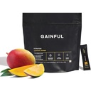 Packs de poudre d'hydratation gainée, sans caféine avec électrolytes clés Magnésium et sodium, support énergétique, faible sucre, mangue tropicale, 21 bâtons