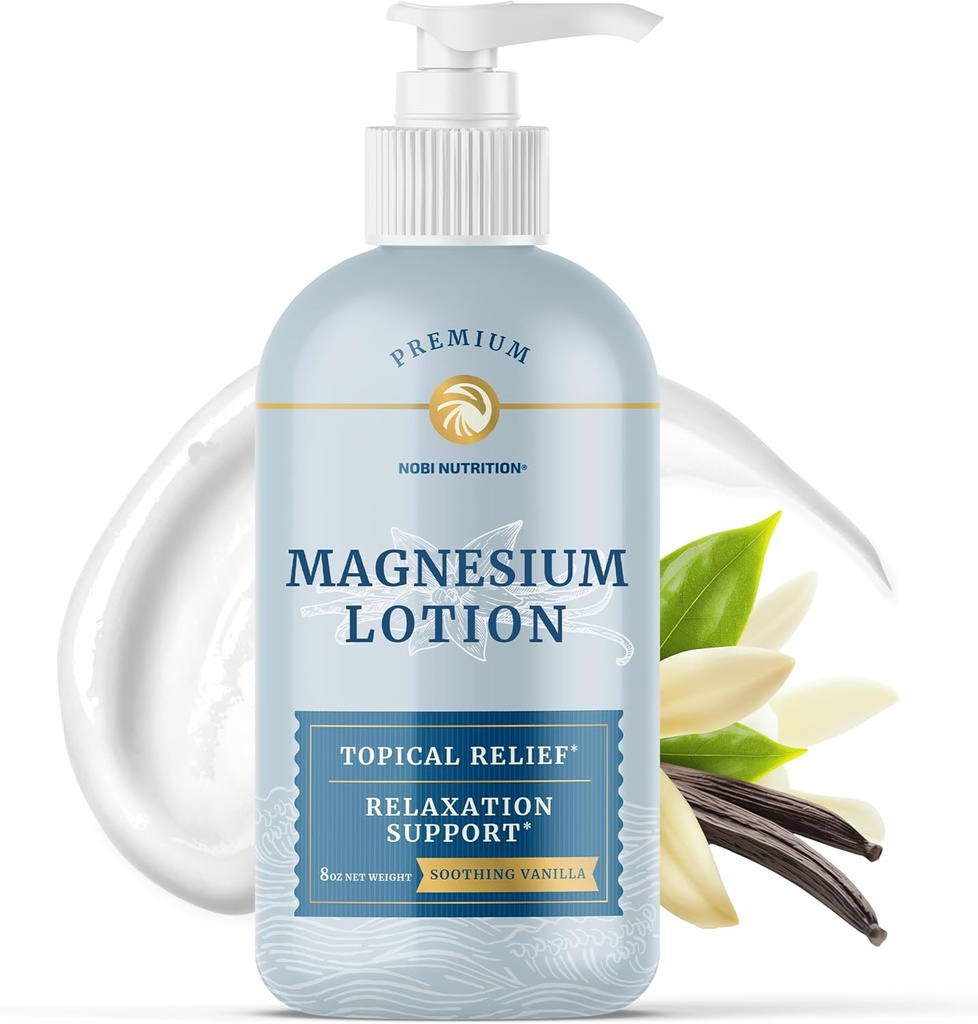 Magnesium Lotion zu lindern Muskelkrämpfe & Soreness | Calming & Recovery Support, Muskelrelaxation | Topical Magnesium Cream for Leg Cramps | Maximum Absorption | mit Shea Butter | 8 fl oz.