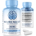 MaxLife Naturals Neuro NACET N-Acetyl L-Cystein - 60 Kapseln, 20x mehr bioverfügbares Glycin NAC Supplement N-Acetyl Cystein Ethyl Ester mit Selen, 10x Glutathion Boost für Gehirn & Lunge Support
