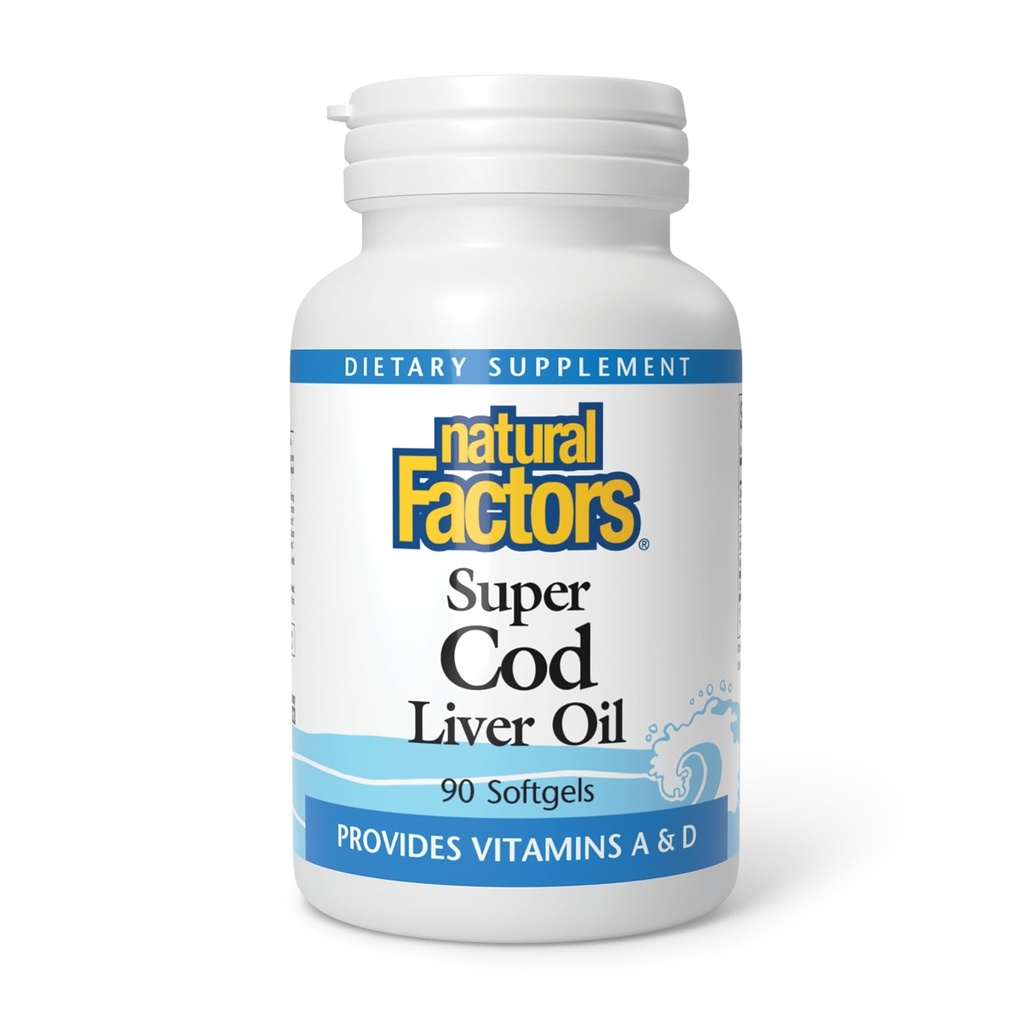 Facteurs naturels Huile de foie de morue, 90 capsules