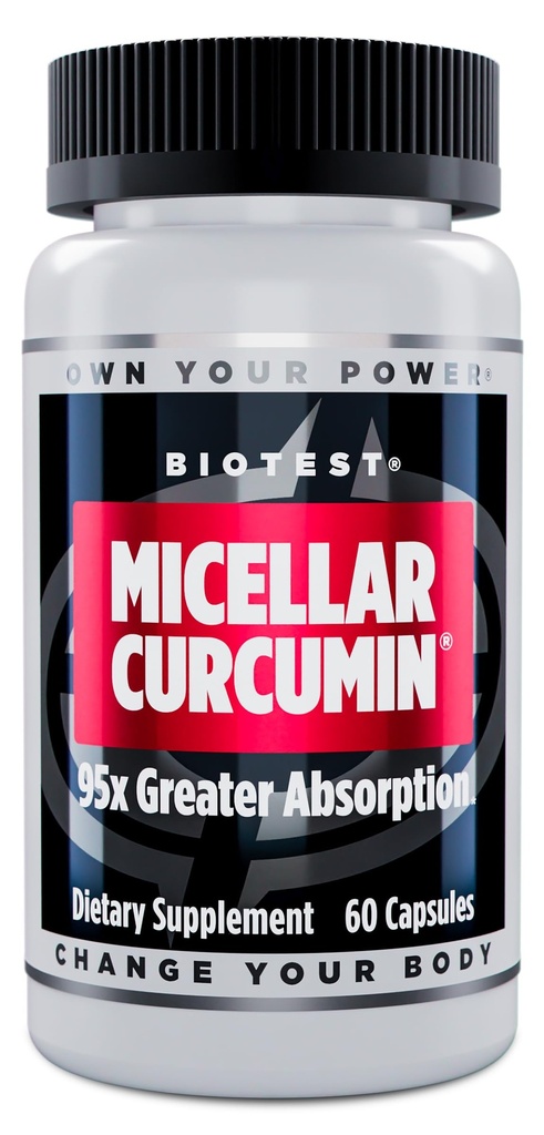 Biotest Micellar Curcumin - 95x Absorption - UCLA Erfindet & Patentiert - 60 Kapseln
