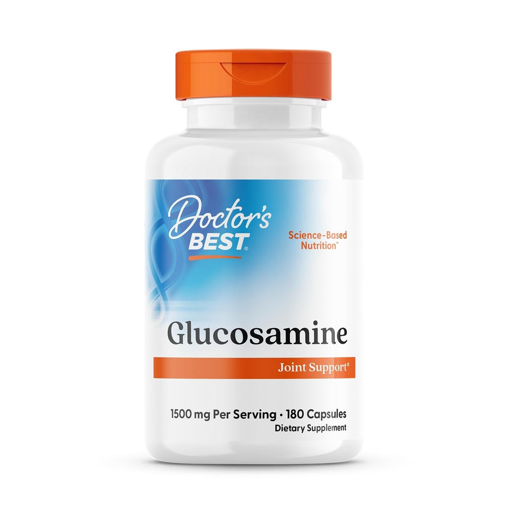 Ärzte BEST Glucosamin, Joint Support, Non-GMO, Glutenfrei, Sojafrei, 1500 mg pro Servierung, 180 Kapseln