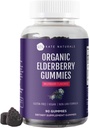 Kate Naturals Elderberry Gummies with Vitamin C and Zinc for Adults & Kids. Tasty Sambucus Elderberry Gummies for Immune Support (90 Gummies, 45 Day Supply, Organic)