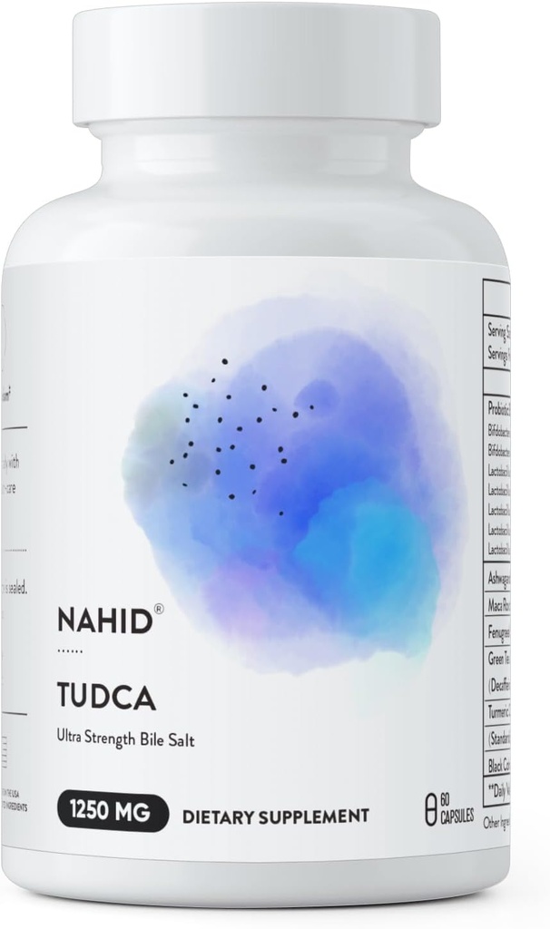 Supplément de soutien du foie Nahid, 120 milliards d'UFC probiotiques, pour les hommes et les femmes, détox et renouvellement du foie, bien-être optimal, sans gluten, sans lait, végétalien, sans OGM, 60 capsules