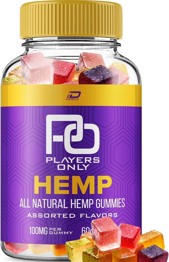 Spieler Nur Hanfgummis - mit Hanf Seed Extrakt-Spieler Nur Hanf Gummis Tinnitus Kräuterergänzung, Gesundheit und Wellness Unterstützung, Alle natürlichen Spieler nur Gummy (1 Pack - 60 Gummi)