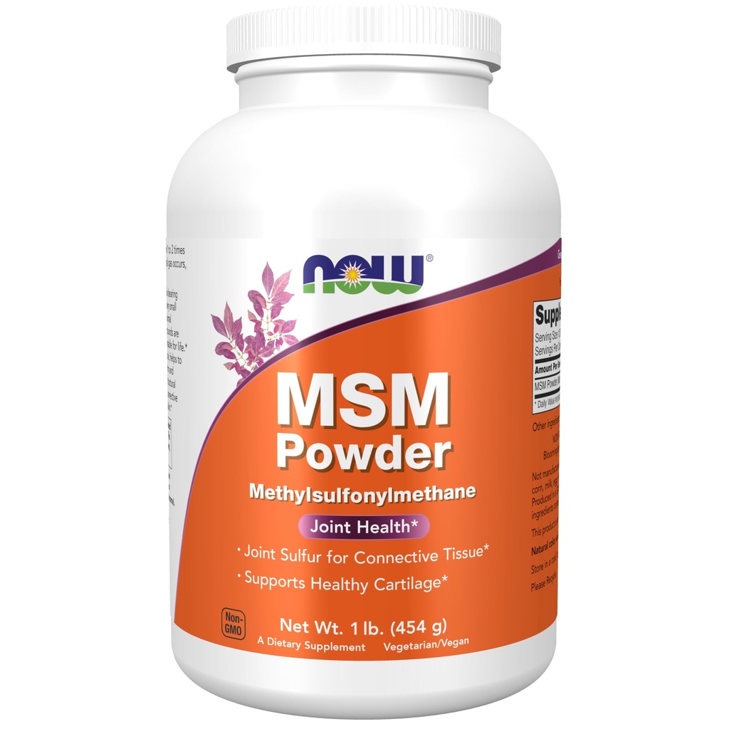 JETZT Nahrungsergänzungsmittel, MSM (Methylsulfonylmethan) Pulver, Unterstützt gesunde Knorpel*, Gemeinsame Gesundheit*, 1-Pound