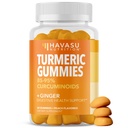 Kurkumagummis mit Ginger und 95% Curcuminoids - Verdauungs- und Immununterstützungsergänzung für Gesamt-Wellness - 60 Count - Vegan, Non-GMO Curcumin Vitamin - Peach Flavor, 1 Monat Versorgung
