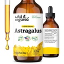Teinture d'Astragalus sauvage et biologique - Supplément de soutien immunitaire avec extrait de racine d'Astragalus - Teinture végétalienne pour immunité - gouttes sans sucre et sans alcool - 4 fl oz