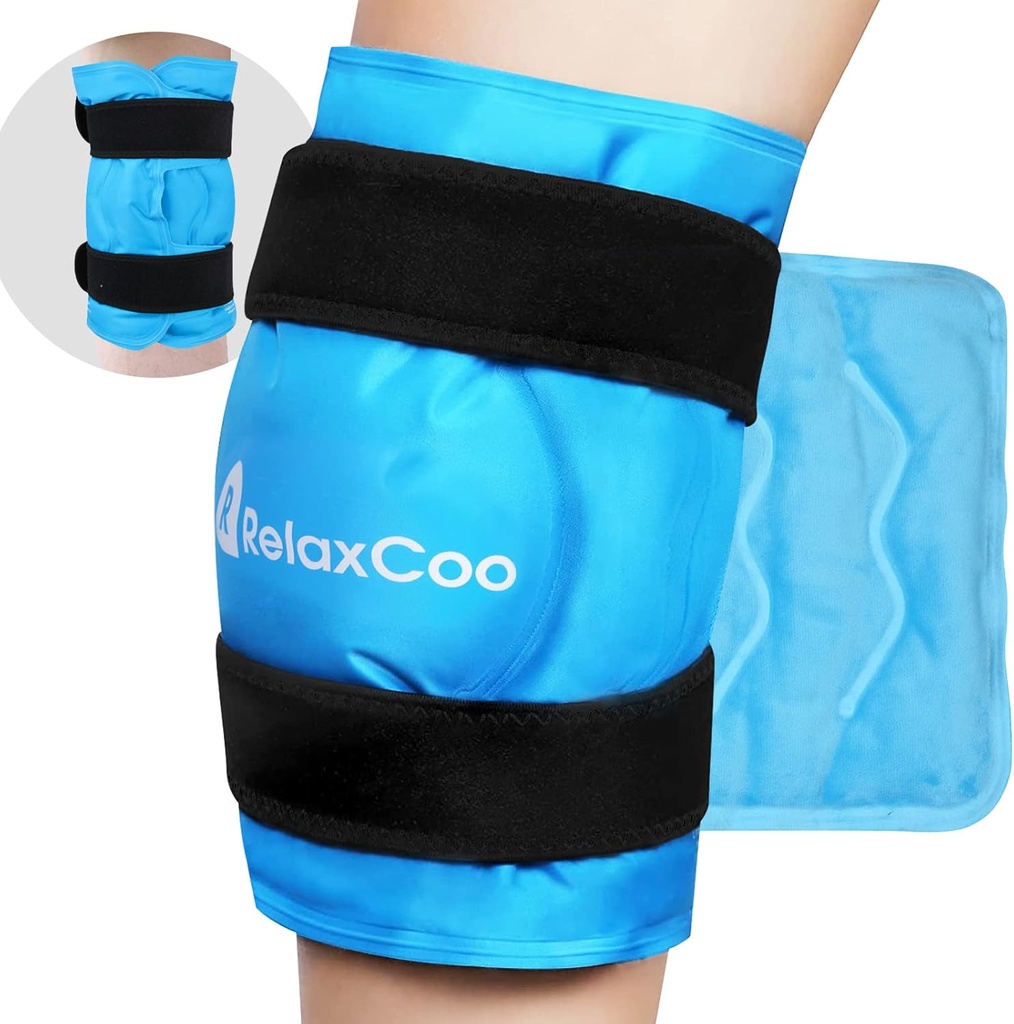XXL Knee Ice Pack Wrap, wiederverwendbares Cold Pack für Knee Injury Schmerzen und Schwellung Relief