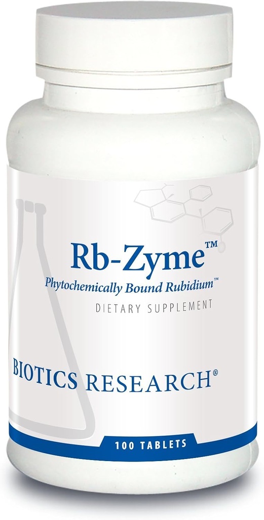 Recherche en biotique Rb Zyme Whole Food Rubidium Source, Ultra Trace Mineral, Glandular Health. 100 comprimés