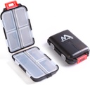2PS Hebdomadaire Pill Organizer Petite boîte à pliage 7 jours sans BPA quotidien Pill Container Foldable Travel Pill Case avec porte-pilule de verrouillage, organisateur de médecine pour la poche de Purse pour stocker la vitamine Etc (noir)