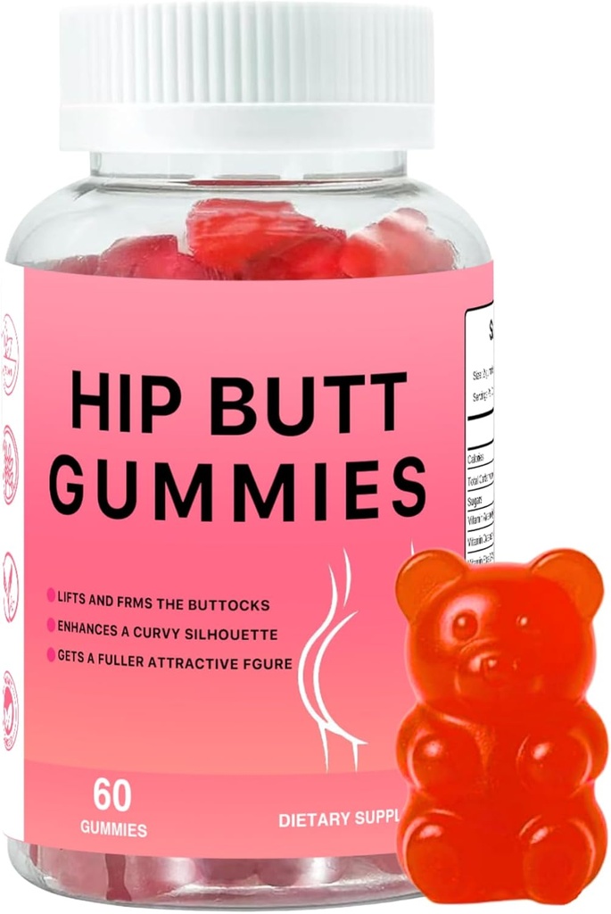 Gommies BBL pour la croissance rapide du cul et d'améliorer, 60 Gommies Booty pour gros seins rapide, Gommies Booty pour gain de poids pour les femmes Butt Enhancement