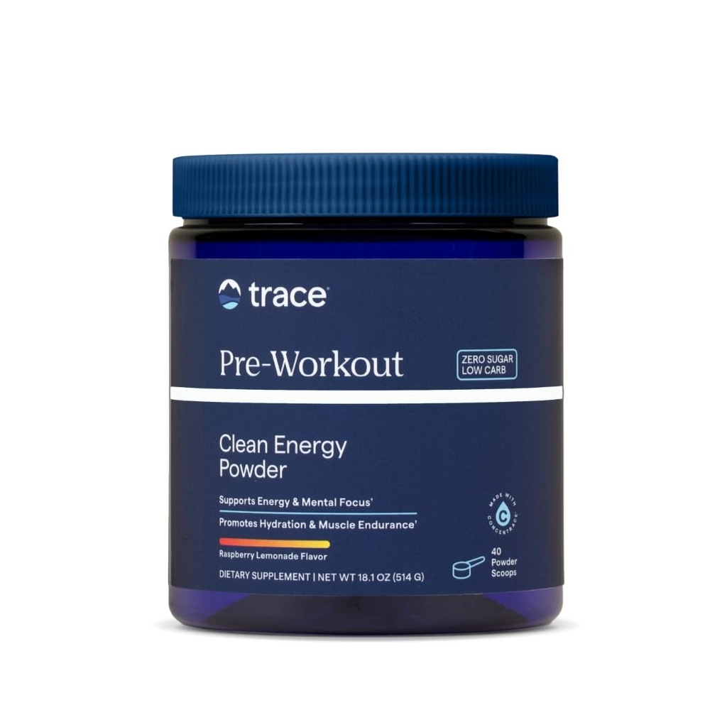 Trace Minerals Pré-entraînement - Supplément d'endurance pour les athlètes - Soutien à la récupération des muscles et l'endurance - Mélange d'hydratation - Blood Flow & Immune Support - Raspberry Lemonade Flavor - 40 portions