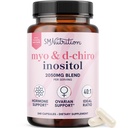 Myo-Inositol et D-Chiro Inositol pour l'équilibre hormonal pour les femmes.Idéal rapport 40:1.