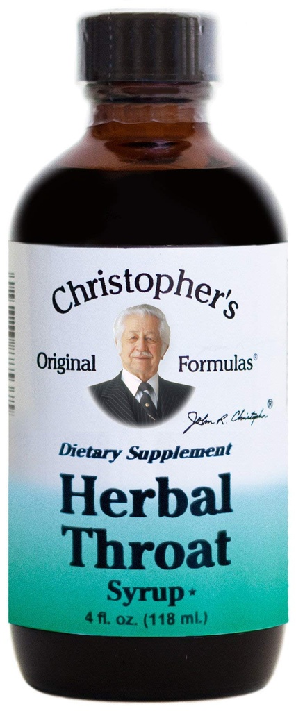 Christopher's Original Formulas Herbal Throat Syrup - 4 oz | Gentle, Kräuterunterstützung für saisonale Wellness