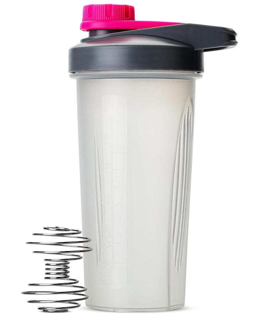 Bouteilles pour mélange de protéines de M. Pen Shaker - 28 oz, gris et rose avec boule de fouet