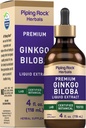 Piping Rock Ginkgo Biloba Ergänzungen | 4 fl oz | Premium flüssige Kräuterextrakt | Certified Botanical | Non GMO, Glutenfrei