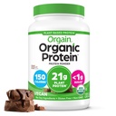 Orgaine en poudre de protéines végétales organiques, caramel de chocolat crémeux - 21g Protéines végétales, 6g Fibres prébiotiques, faible teneur en glucides, sans ingrédients de lactosérum, sans sucre ajouté, non-OGM, pour Shakes & Smoothies, 2.03 lb