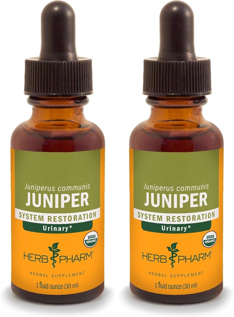 Extrait liquide biologique certifié Herb Pharm pour le soutien du système urinaire Juniper 1 Fl Oz (paquet de 2)